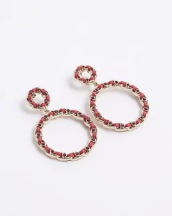 River Island open circle drop earrings< Jewellery