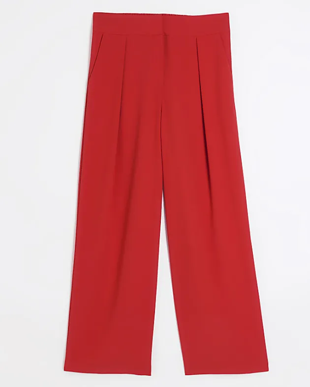 River Island pleated wide leg trousers< Trousers