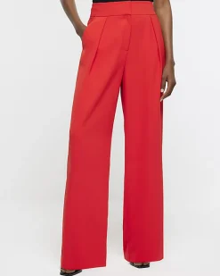 River Island pleated wide leg trousers< Trousers