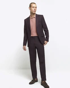 River Island slim fit twill suit jacket< Suits