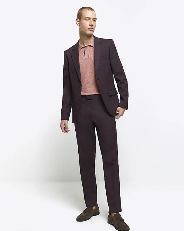 River Island slim fit twill suit jacket< Suits