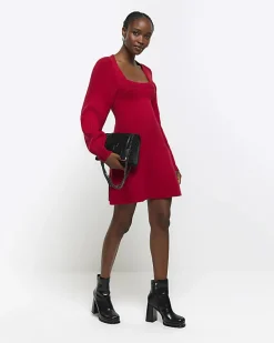 River Island square neck jumper mini dress< Dresses