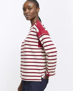 River Island stripe long sleeve sweatshirt< Loungewear