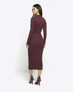 River Island textu belted bodycon midi dress< Dresses