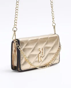 River Island Rose gold quilted cross body purse< Bags, Purses & Luggage