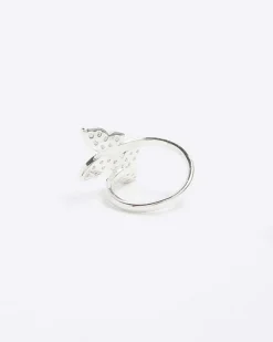 River Island Silver butterfly wrap ring< Jewellery