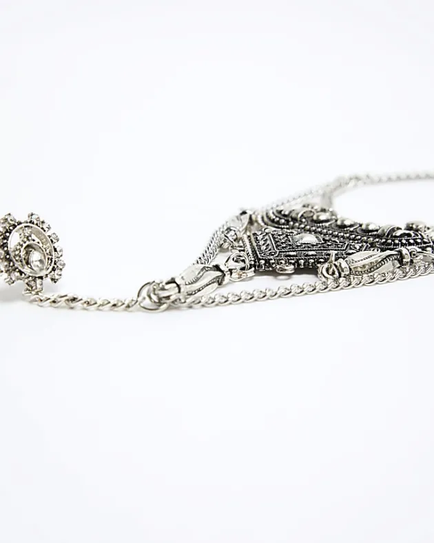 River Island Silver Coin Hand Chain< Jewellery