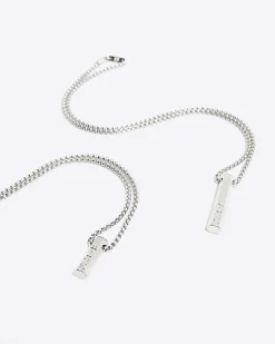 River Island Silver colour bar multirow necklace< Jewellery & Watches