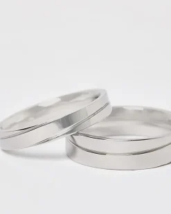 River Island Silver colour Multipack of 2 rings< Jewellery & Watches