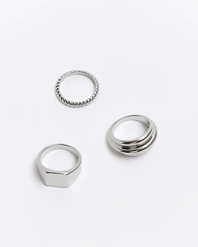 River Island Silver colour ring multipack< Jewellery & Watches