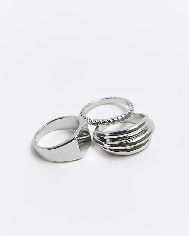 River Island Silver colour ring multipack< Jewellery & Watches