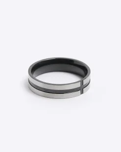 River Island Silver colour stainless steel cross ring< Jewellery & Watches