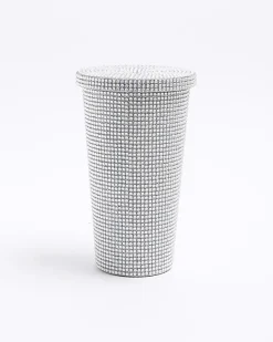 River Island Silver Diamante Cup< Accessories
