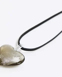 River Island Silver Heart Necklace< Jewellery