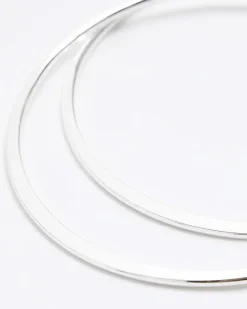 River Island Silver Large Hoop Earrings< Jewellery