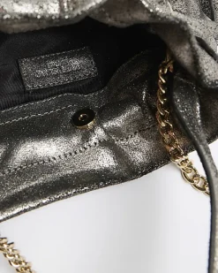 River Island Silver leather studded cross body bag< Bags, Purses & Luggage