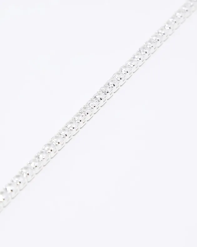 River Island Silver plated diamante bracelet< Jewellery & Watches