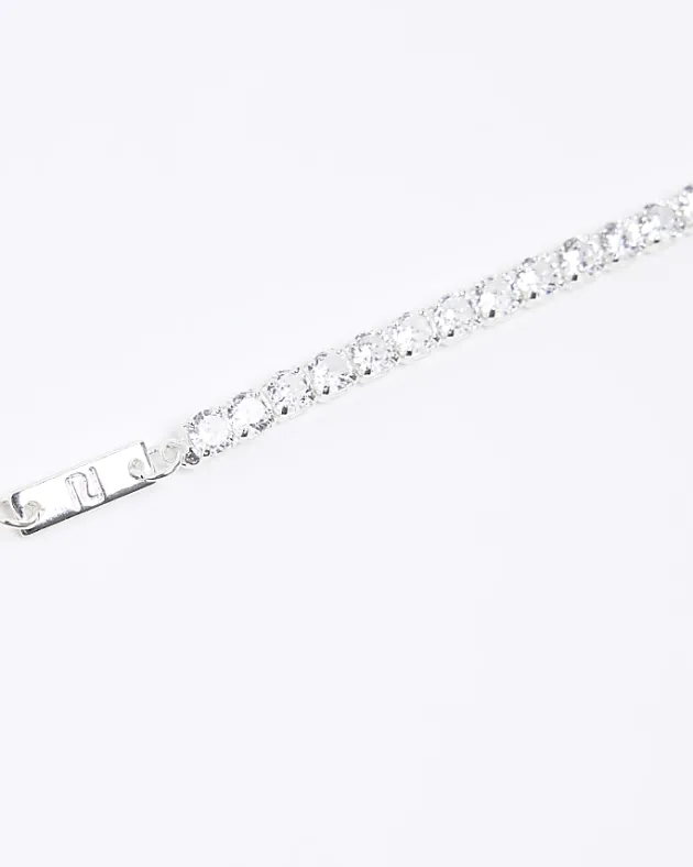 River Island Silver plated diamante bracelet< Jewellery & Watches