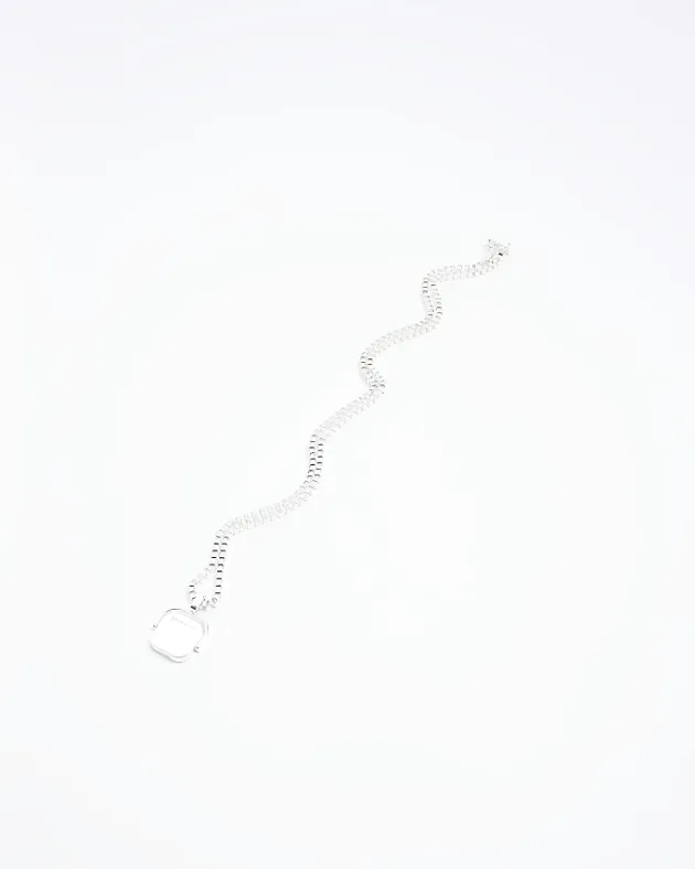 River Island Silver plated square necklace< Jewellery & Watches