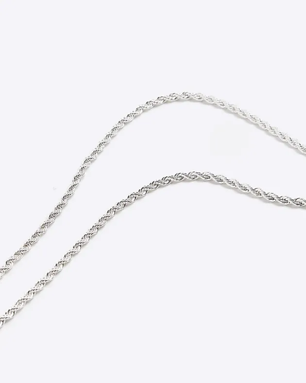 River Island Silver plated tag necklace< Jewellery & Watches