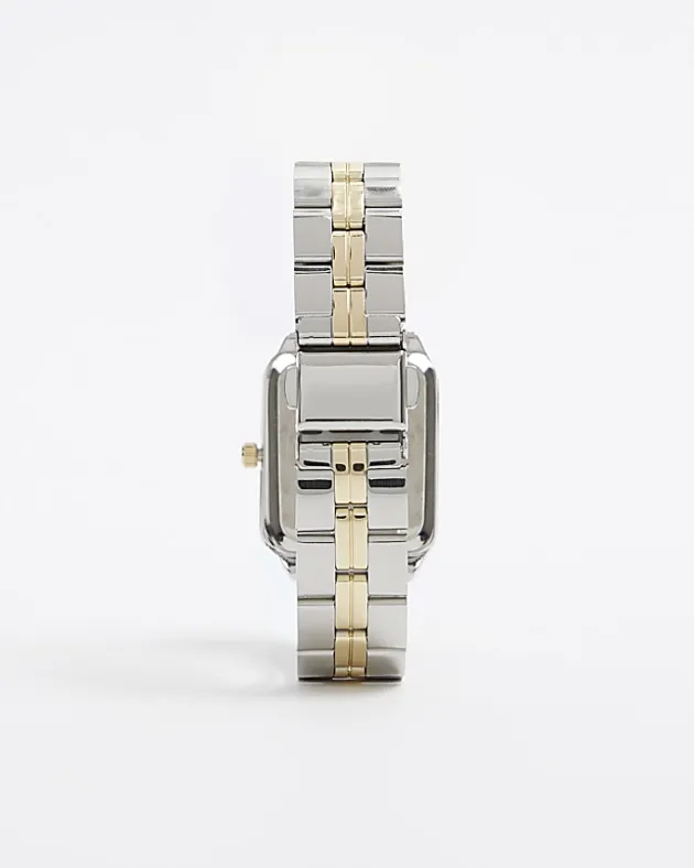 River Island Silver rectangle face watch< Jewellery