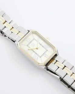 River Island Silver rectangle face watch< Jewellery