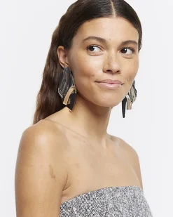 River Island Silver Sculpted Earrings< Jewellery