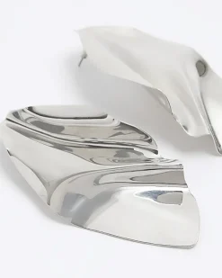River Island Silver Sculpted Earrings< Jewellery