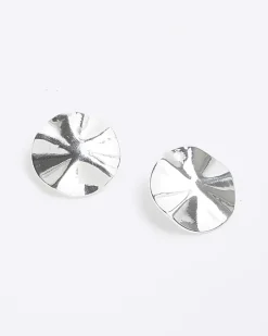 River Island Silver Sculpted Stud Earrings< Jewellery