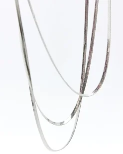 River Island Silver Sleek Multirow Necklace< Jewellery