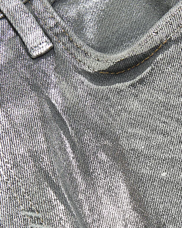 River Island Silver slim straight coated jeans< Jeans