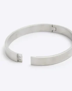 River Island Silver steel bangle bracelet< Jewellery & Watches