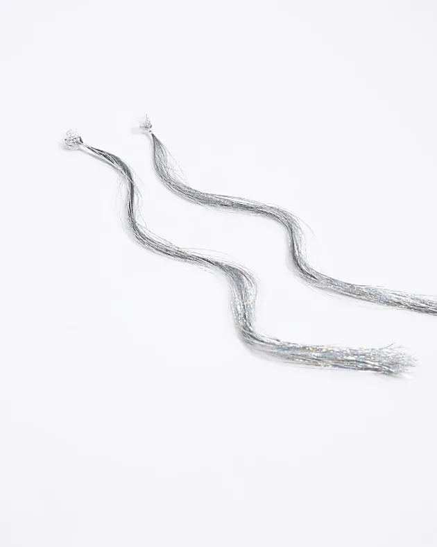 River Island Silver tinsel clip hair accessory< Accessories & Jewellery