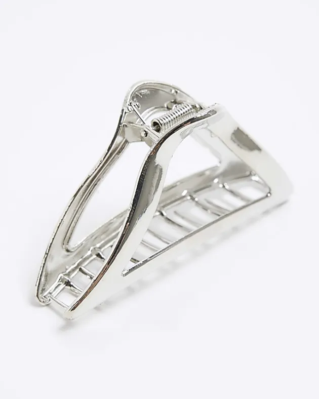 River Island Silver Triangle Hair Claw< Accessories