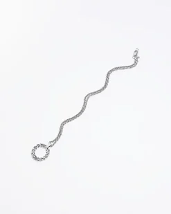 River Island Silver Twist Ring Pendant Necklace< Jewellery & Watches