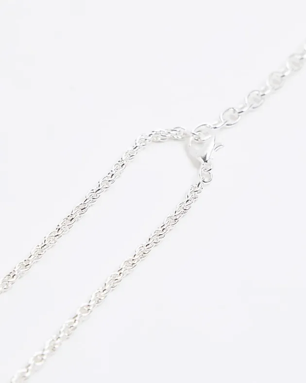 River Island Silver Twisted Chain Necklace< Jewellery