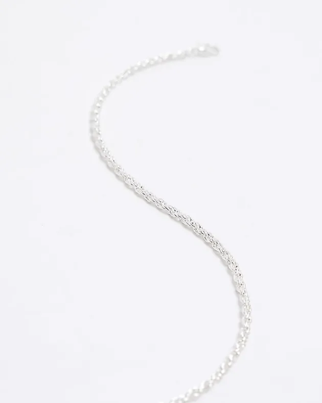 River Island Silver Twisted Chain Necklace< Jewellery