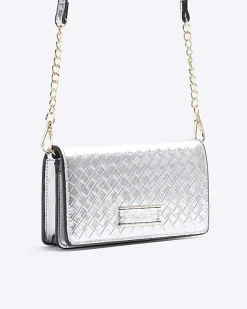 River Island Silver weave cross body purse< Bags, Purses & Luggage