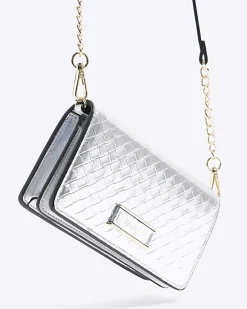 River Island Silver weave cross body purse< Bags, Purses & Luggage