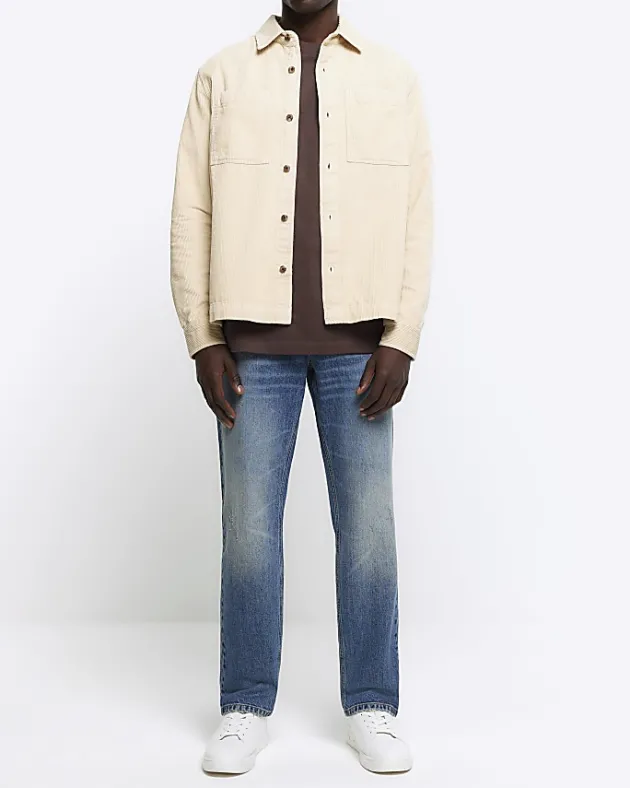 River Island regular fit corduroy overshirt< Shirts