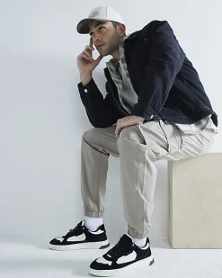 River Island regular fit cuffed cargo trousers< Trousers