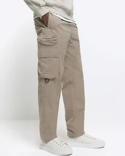 River Island regular fit elasticated cargo trousers< Trousers