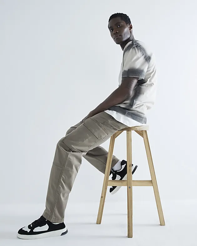 River Island regular fit utility cargo trousers< Trousers