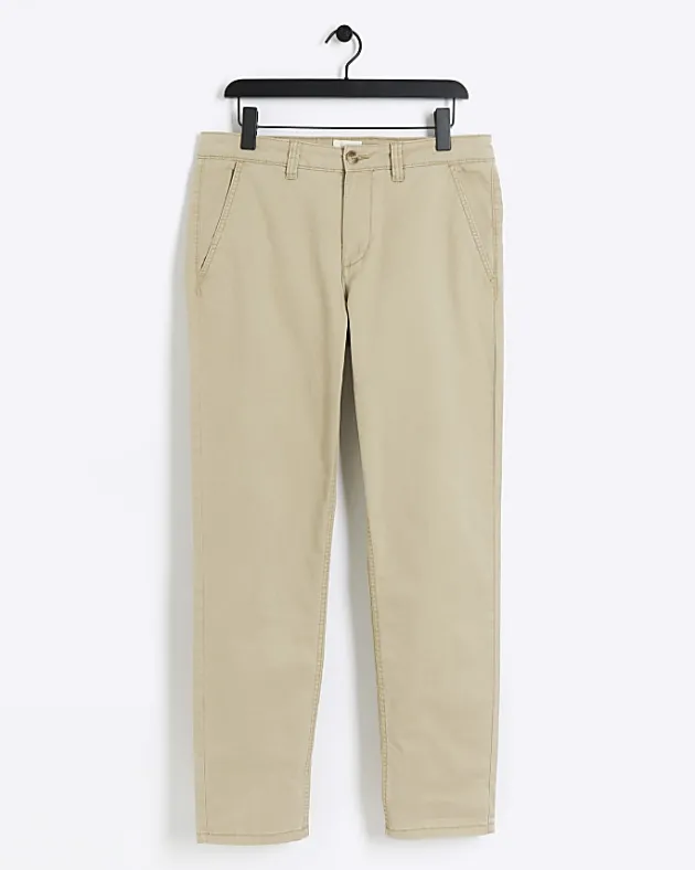 River Island slim fit casual chino trousers< Trousers