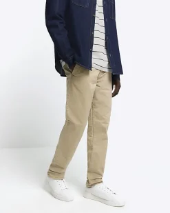 River Island slim fit casual chino trousers< Trousers