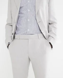 River Island slim fit linen blend suit trousers< Suits