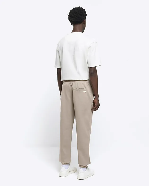 River Island slim fit textured smart joggers< Matching Sets
