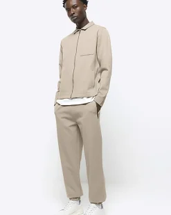River Island slim fit textured smart joggers< Matching Sets