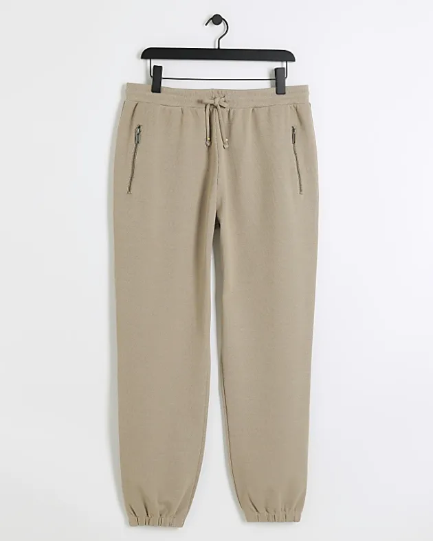 River Island slim fit textured smart joggers< Matching Sets