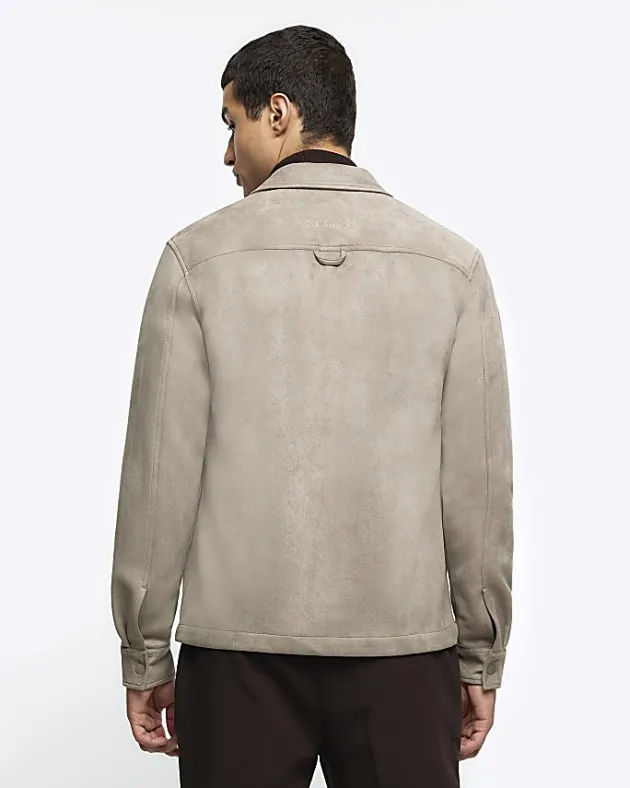 River Island suedette long sleeve shirt< Shirts